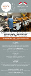 Indonesian-Inspired Chef's Table
