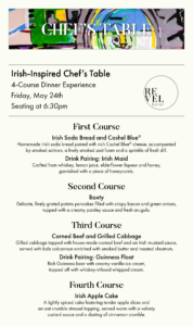 May 24th Irish-Inspired Chef's Table